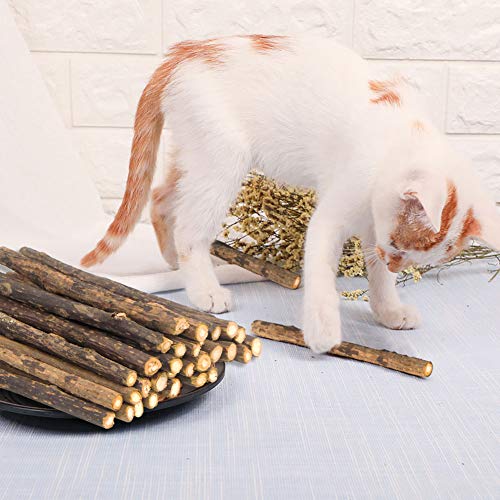 24 Pcs Natural Cat Sticks, Silvervine Chew Stick for Cats Make The Cat Active, Catnip Stick for