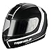 TRIANGLE Full Face Matte Street Bike Motorcycle Helmet [DOT] (Large,Matte Black/White)