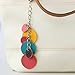 Retro Fashion Women's Tote PU Leather Shoulder Bag Handbag Shopper (Candy Color/White)