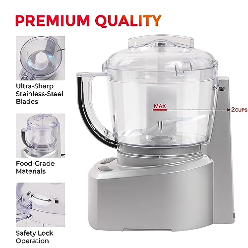 Mueller Ultra Prep Food Processor Chopper for Dicing, Grinding