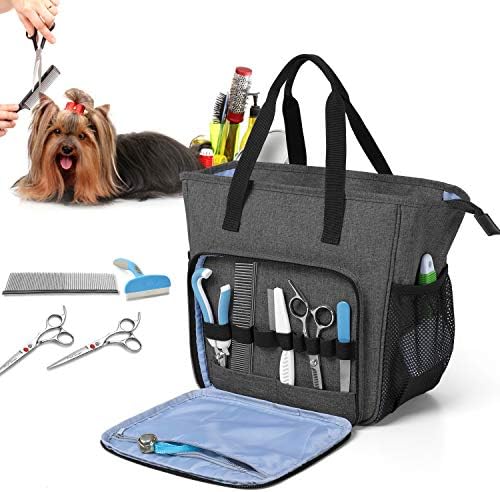 Teamoy Pet Grooming Tote, Dog Grooming Supplies Organizer Bag for Grooming Tool Kit and Dog Wash Shampoo Accessories(Bag ONLY)