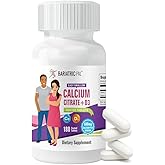 BariatricPal Easy Swallow Calcium Citrate (600mg) and D3 Coated Tablets (30-Day Supply)