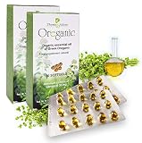 Organic Oregano Oil Capsules Blister 30 Softgels Hygiene Pack - 80% Carvacrol - Intestinal Flora Support - Greek Oil of Oregano Natural (2pack)