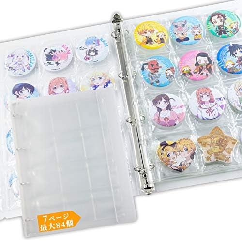 Goreson 大容量 57mm 缶バッジ専用 収納ファイル 缶バッジ 収納 缶バッチカバー サイズ 84ポケット Goreson 大容量 57mm 缶バッジ専用 収納ファイル 缶バッジ 収納 缶バッチカバー サイズ 84ポケット