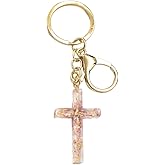 Frodete Cross Keychain Christian Keychain Gold Bag Charms Purse Charms for Handbags Accessories Gifts for Women
