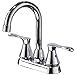 Comllen Modern Chrome Double Handle Basin Vanity Bathroom Faucet, Chrome Lavatory Faucet
