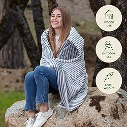 GO Fleece Blanket Black and White Throw Blanket