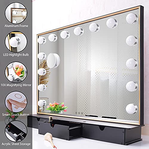 Large Vanity Mirror with Lights, Large Hollywood Makeup Vanity Mirror
