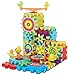 81 Piece Funny Bricks Gear Building Toy Set - Interlocking Learning Blocks - Motorized Spinning Gears