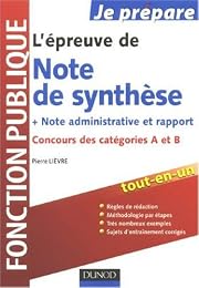 L' épreuve de note de synthèse