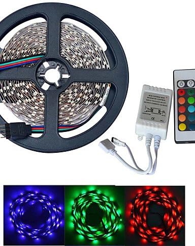 HJLHYL 5M 300-3528 SMD RGB LED Strip Light with 24Key Remote Controller (DC12V /5M) , rgb
