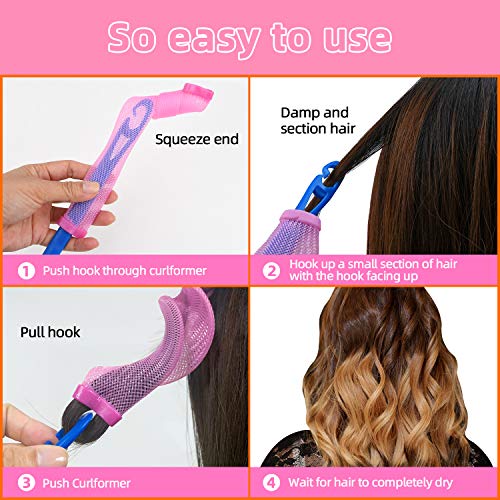 Hair Curlers Spiral Curls No Heat Wave Hair Curlers Styling Kit Spiral