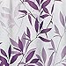InterDesign Shower Curtain, Leaves, Purple