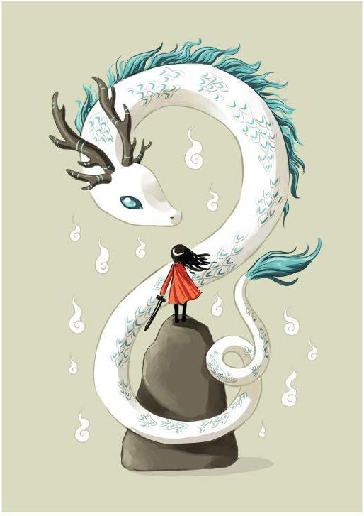 Amazon Com My Wonderful Walls Anime Girl And Dragon Wall Sticker Amazon Com My Wonderful Walls Anime Girl And Dragon Wall Sticker