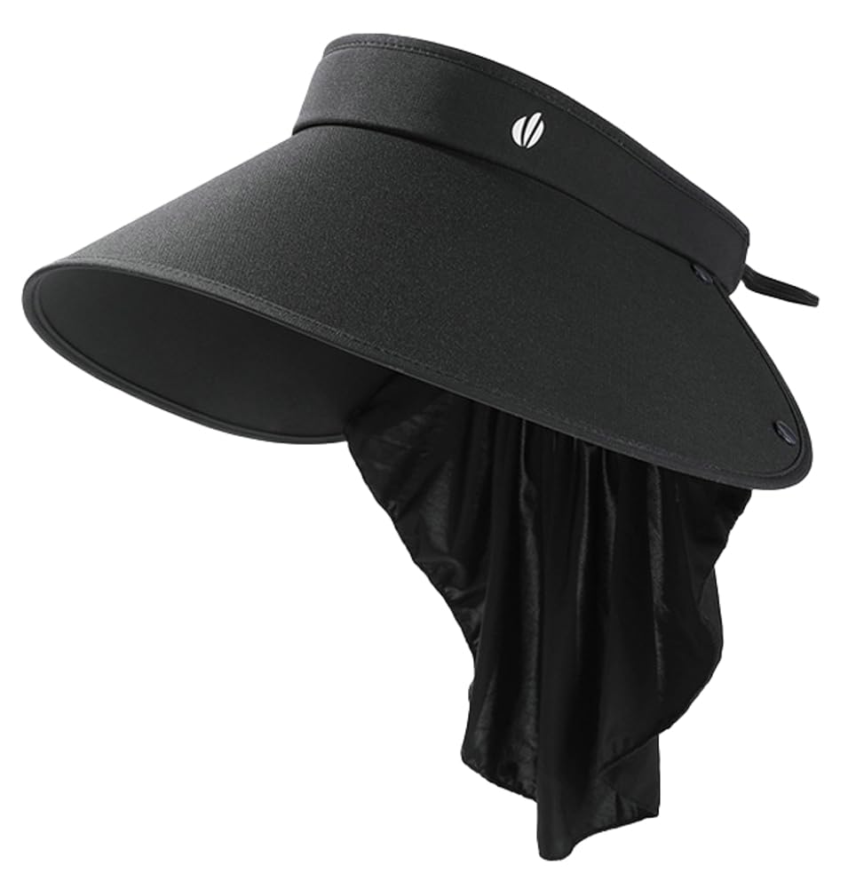 Photo 1 of Summer Hats Sun Hats for Women Fishing Hats Wide Brim Shawl Neck Flap UPF50+ Visor Hat Beach 2025 Black