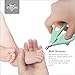 VIBON Light Green Bear Shape Baby Manicure Kit,Safe Baby Bear Nail Clipper,Scissors,Tweezers and Nail File(4 Pcs),Baby Nail Care Set for Newborn,Infant,Toddler,Kids
