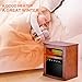 Air Choice 1500W Portable Space Heater with Remote &Timer, Function 3 Modes with Intelligent Programmable Thermostat, Overheat & Tip-Over Shutoff Wood Cabinet, M, Brown