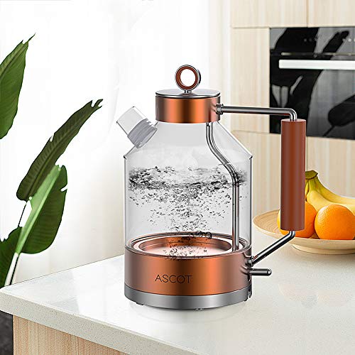 Electric Kettle, ASCOT Electric Tea Kettle 1.6L 1500W Glass Electric
