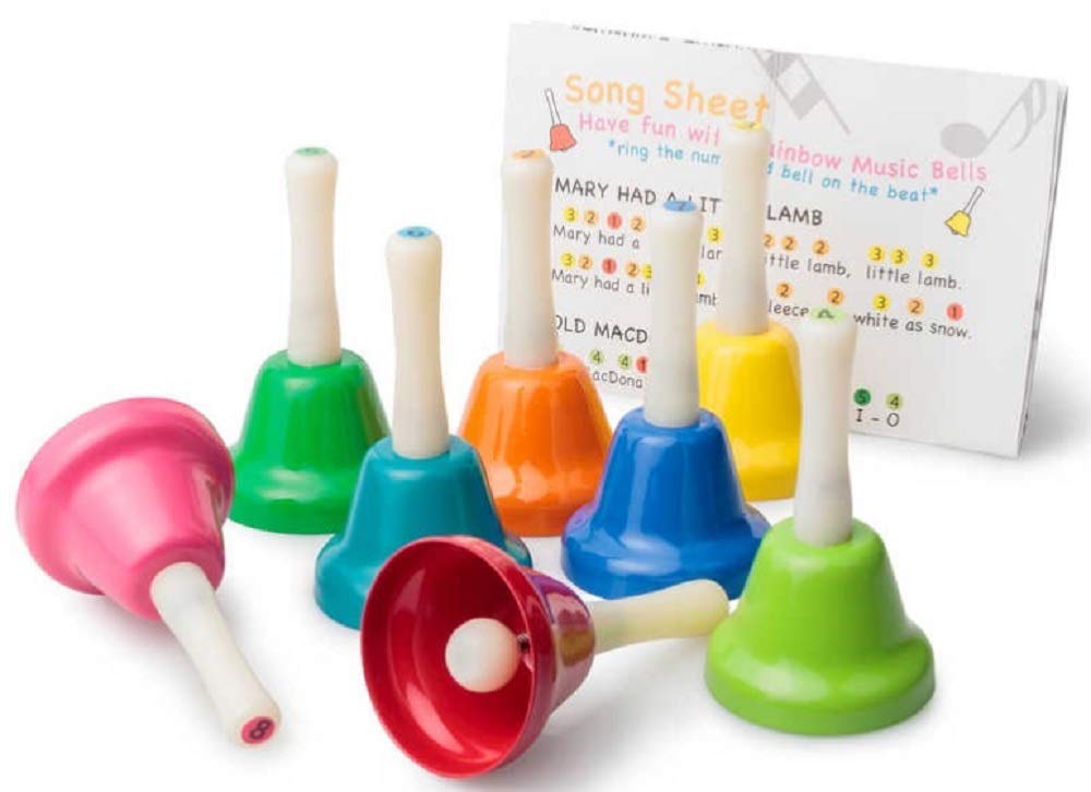 Tobar 7958 Rainbow Music Bells, Mixed,8cm.