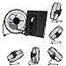 yodaliy 3W 6V Mini USB Solar Panel Ventilation Cooling Fan 4-inch Power Bank Fan Car, Caravan, Greenhouse, Shed, Motorhome, Home, Office