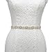 AW BRIDAL Wedding Belt Floral Rhinestone Belt Wedding Dress Belt Applique Sequin Bridal Sash Bridesmaid Pearl Belt for Women Wedding