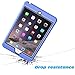 MoKo Case Fit iPad Mini 3/2/1, Silicone + Black Hard Polycarbonate Protector with Foldable Stand Cover Case Compatible with Mini 3, Mini 2 and Mini (2012 1st gen), BLUE (Will not fit iPad Mini 4)