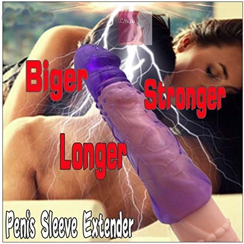 sandywident Men''S Crystal Condoms Lengthen Enlargement Lasting Silicone Sleeve Sex Toy(Rose Red,One Size)