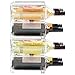 mDesign Stackable Plastic 2 Bottle Refrigerator Wine Rack - Kitchen Storage Organizer Holder for Storing Champagne, Wine, and Water Bottles - Stacking Wine Bottle Organizer for Fridge - 4 Pack - Clear