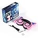 Cat Ear Headphones,SNOW WI Flashing Glowing Cosplay Fancy Cat Headphones Foldable Over-Ear Gaming Headsets Earphone with LED Flash light for iPhone 7/6S/iPad,Android Mobile Phone,Macbook (pink)