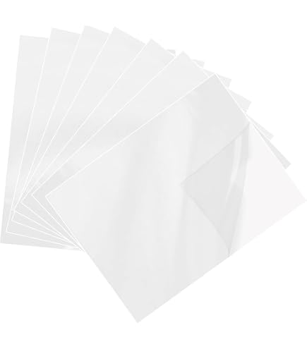 Weliu 40-Pack Printable Transparent Sticker Paper – 8.5 X 11 Inch Glossy Clear Sheets For Inkjet Printers