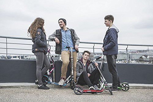 HUDORA 14695 Kick Scooters for Adults & Children Aged 10+, 2 Big PU Wheels 205 mm, Easily Fold & Carry - Thumbnail 2