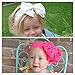 CellElection 8pcs 4.5 inches Large Huge Big Princess Lace Hair Bows Headbands Hair Bands Acessories for Girls Baby Kids Teens