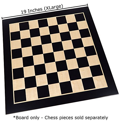 Klamath Chess Board with Inlaid Maple and Beech Wood - Board Only â€“ 19 Inch