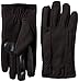 isotoner Men's Tech Stretch Smartouch Fleece Palm Gloves, Black, LG