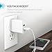 Sensus Dual Port USB Travel Wall Charger Adapter with Smart IC and Foldable Plug Cube for iPhone X/8/8 Plus/7/6S/6S Plus/6 Plus/6/SE/5, Samsung Galaxy S8/S7/S6/S5 Edge, LG, HTC, Huawei, Moto and More