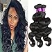 FeiBin Brazilian Body Wave Hair Weave Human Hair Bundles 10A Grade Virgin Hair For African Americans Women 3 Bundles Body Wavy Hair Extension 10 12 14 Inch