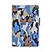 TNP New Fire 7 Case (Camouflage Blue & Black) - Slim Fit Synthetic Leather Folding Folio Case Cover Stand for Amazon New Fire 7 Inch (5th Generation) 2015 Release Tablet with Stylus Holder