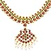 Khushi Purchase Women's Half Mango Themed Kempu Necklace (Regular) Multi-Colour