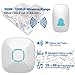 Doorbell, Lovin Product Waterproof Wireless Doorbell Chime Kit with 36 Chimes/Adjustable Volume; 1000feet Operating, with Sound LED Flash Door Bell for Home (2 Receiver x 1Push Button)