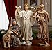 Three Kings Gifts Shepherds, Angel, Shep and Lamb, Polystone Flat Bottom Base for Stability, Home Decorating Christmas Nativity Scene Sets & Figures, 3-Pieces, for 14 inch Scale Collection
