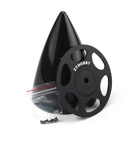 XOAR Carbon Fiber Spinner Cone For Gas RC Planes – 3 To 6 Inch – Black