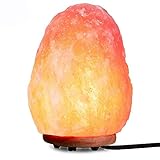 SMAGREHO Natural Himalayan Salt Lamp, Hand Carved Crystal Glow Rock LampIncludes Neem Wood Base / Bulb, UL Listed On and off function Dimmer Switch(8-9 inch, 8 - 11 lbs)