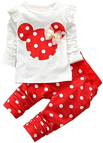 Cute Toddler Baby Girl Clothes Long Sleeve Shirt Top Leggings Pants Set Outfits