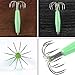 FLAMEER 4pcs Shrimp Prawn Fishing Lures Squid Jigs Hooks Freshwater Saltwater Bait