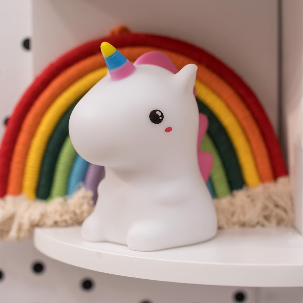 MiniSun | Children's Unicorn Colour Changing Night Lamp | Children's Lighting, Home Décor & Improvement Essential | Includes Remote Control