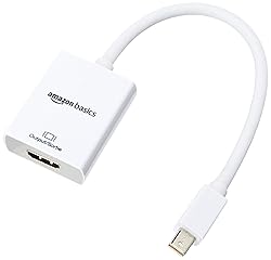 Amazon Basics Mini DisplayPort to HDMI Adapter, White