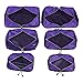 Rusoji Premium Packing Cube Travel Luggage Organizers - 6pc Various Size Set (Purple)