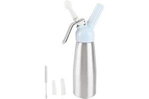 Tiiyee Professional Whipped Cream Dispenser, 500mL Cream Whipper Canister, Whip Cream Maker Portable Coffee Whipped with 3 De