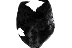 Dikoaina White Faux Fur Wrap Shawl Shrug Bolero Cape for Bridal Winter Weddings Gift