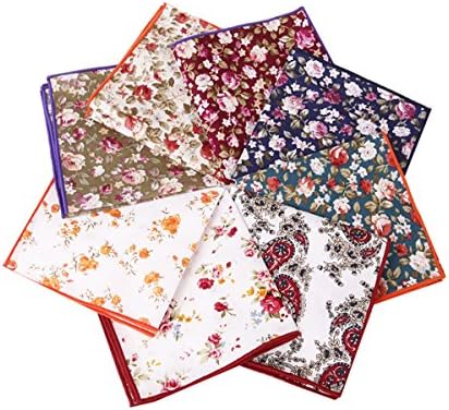La closure Chic Floral Cotton Pocket Square Suits Hankies Bulk